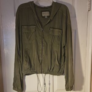 Marrakec Women's Utility Jacket in Olive Green